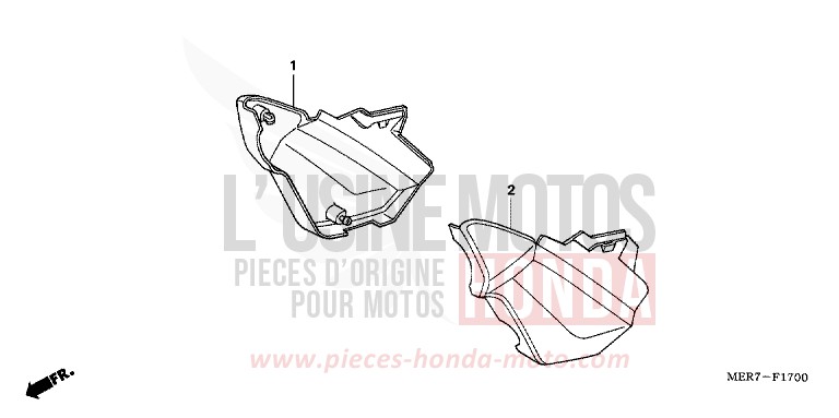 SEITENABDECKUNG (CBF600S6/SA6/N6/NA6) von CBF600S ABS EMERGENCY RED METALLIC (R311) von 2006